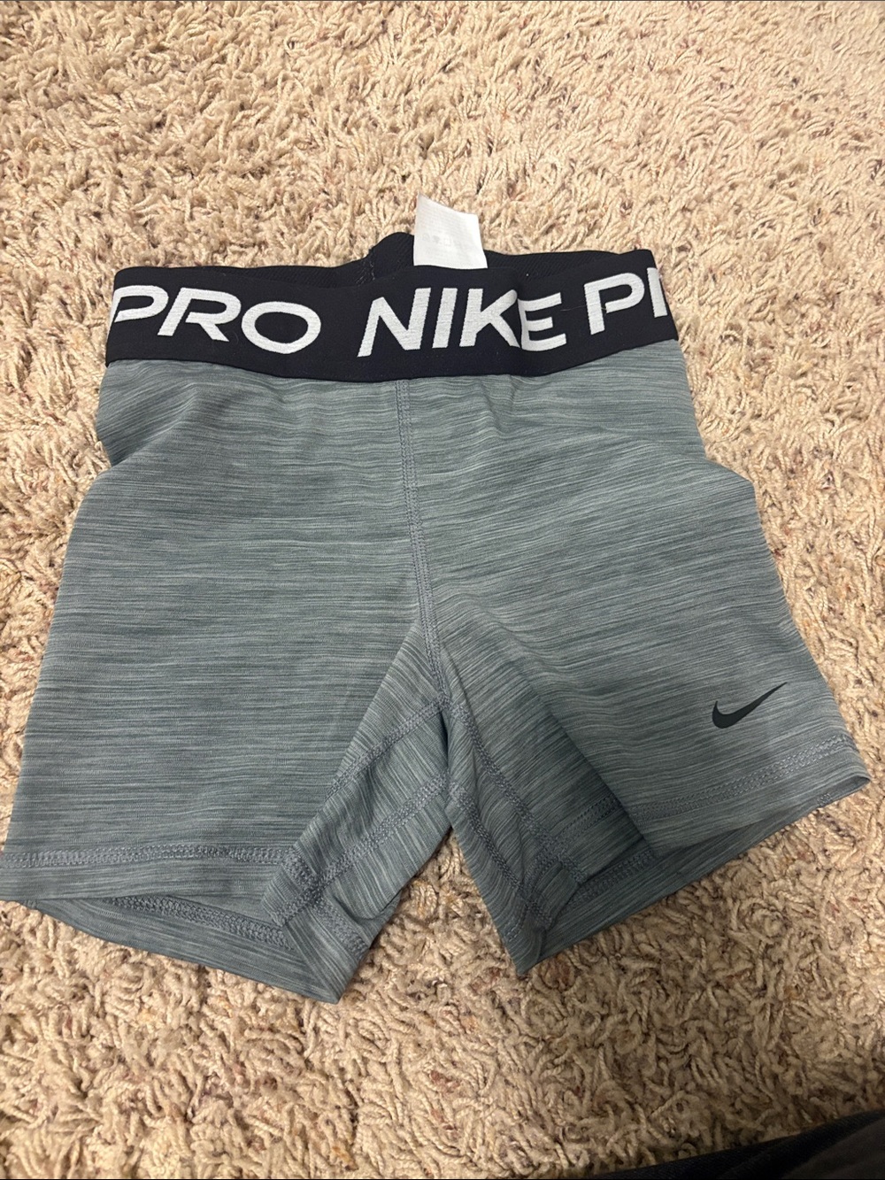 Nike Pro Heathered Slate Gray Athletic Shorts